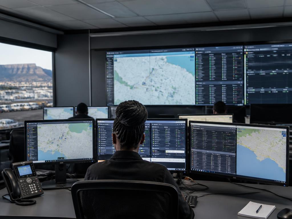Fleet monitoring team in a logistics control room